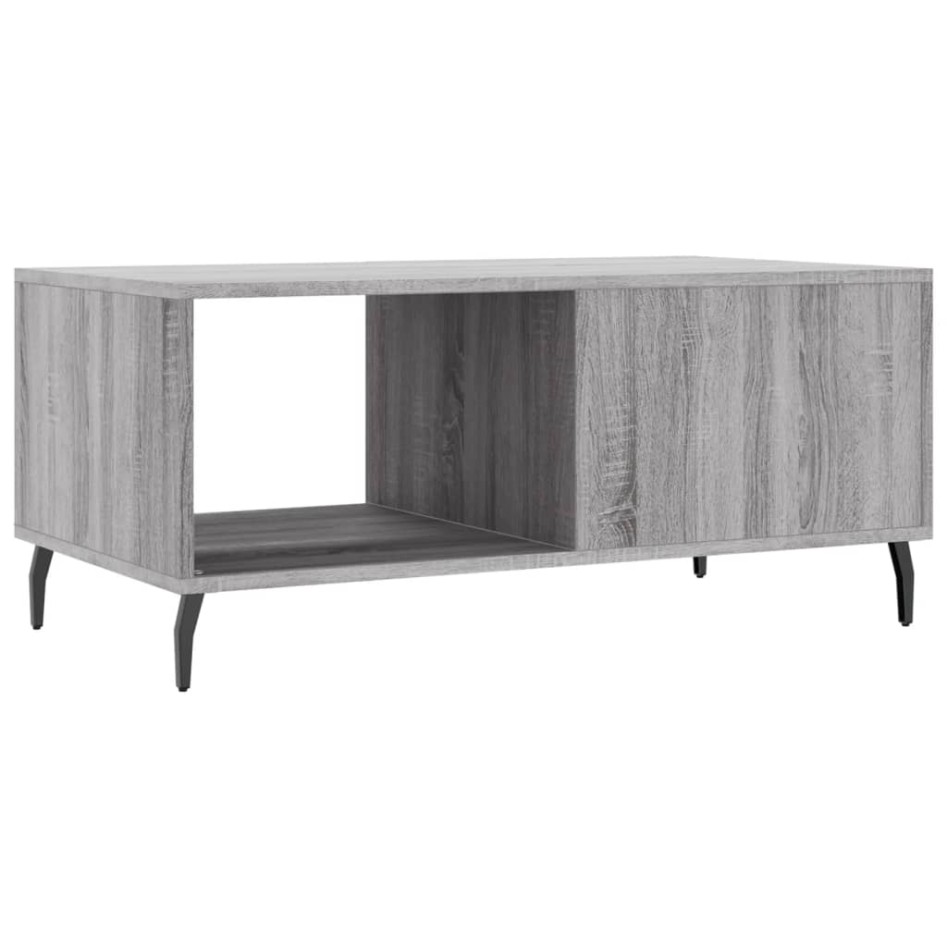Mesa de centro madera contrachapada gris Sonoma 90x50x40