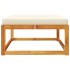 Taburete de jardín con cojín madera maciza acacia 65x65x29