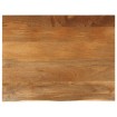 Tablero de mesa borde natural madera maciza mango 90x80x2,5 cm