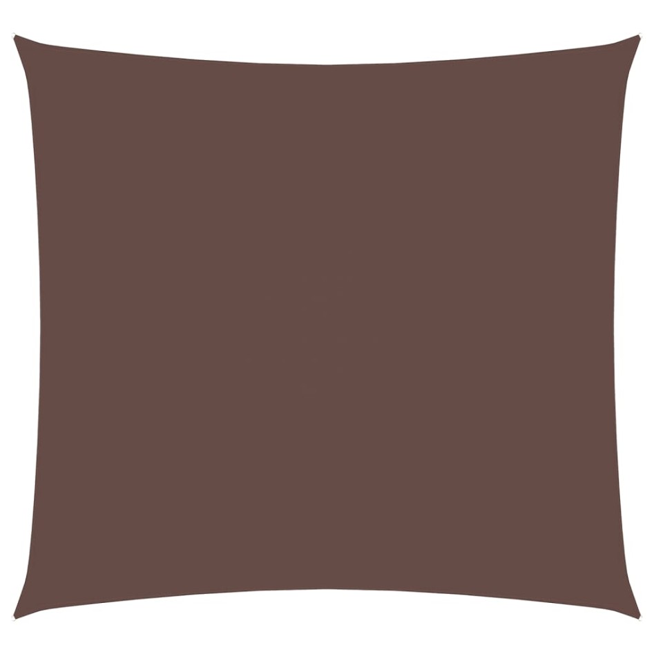 Toldo de vela cuadrado tela Oxford marrón 4x4