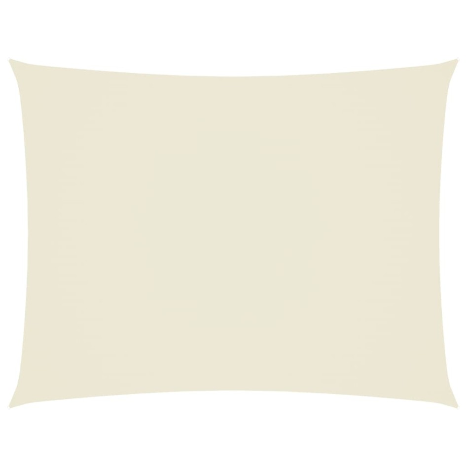 Toldo de vela rectangular tela Oxford color crema 4x6