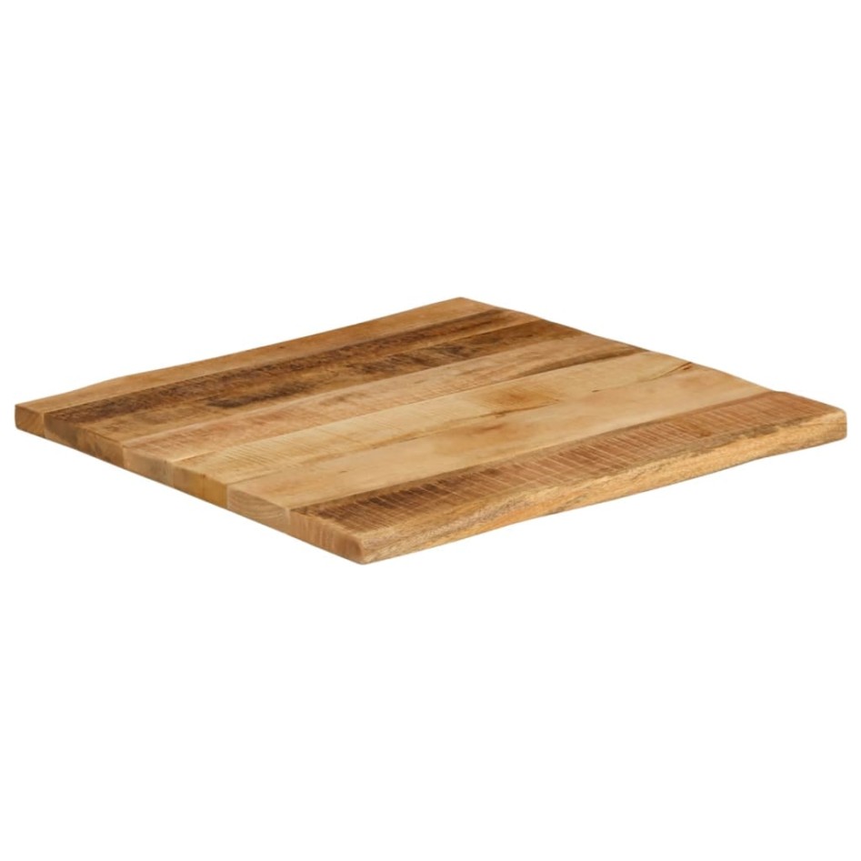 Tablero de mesa borde natural madera maciza mango 60x60x2,5