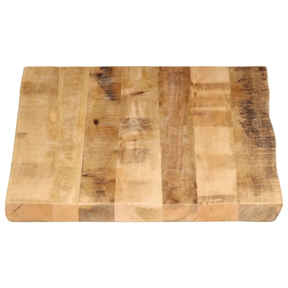 Tablero de mesa borde natural madera maciza mango 100x60x2,5