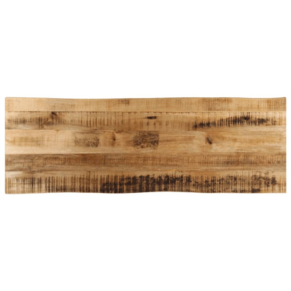 Tablero de mesa borde natural madera maciza mango 110x40x3,8