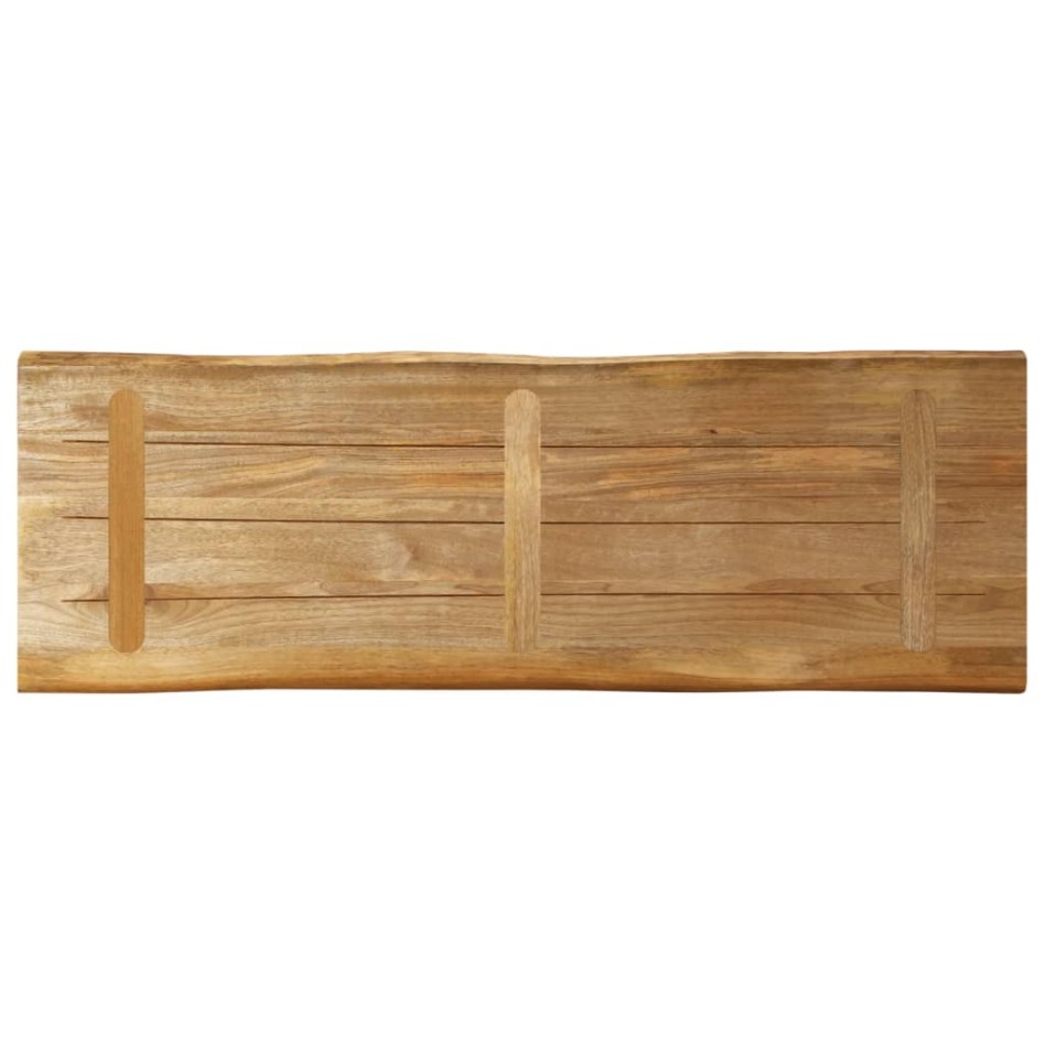 Tablero de mesa borde natural madera maciza mango 110x40x3,8