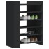 Mueble zapatero madera de ingeniería negro 74,5x37,5x100