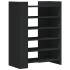 Mueble zapatero madera de ingeniería negro 74,5x37,5x100