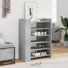 Mueble zapatero madera ingeniería gris hormigón