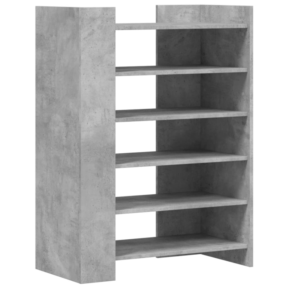 Mueble zapatero madera ingeniería gris hormigón