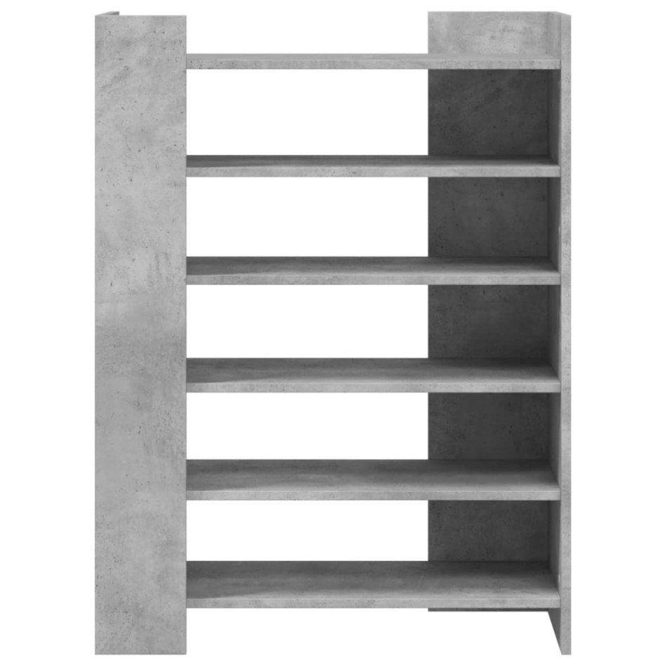 Mueble zapatero madera ingeniería gris hormigón