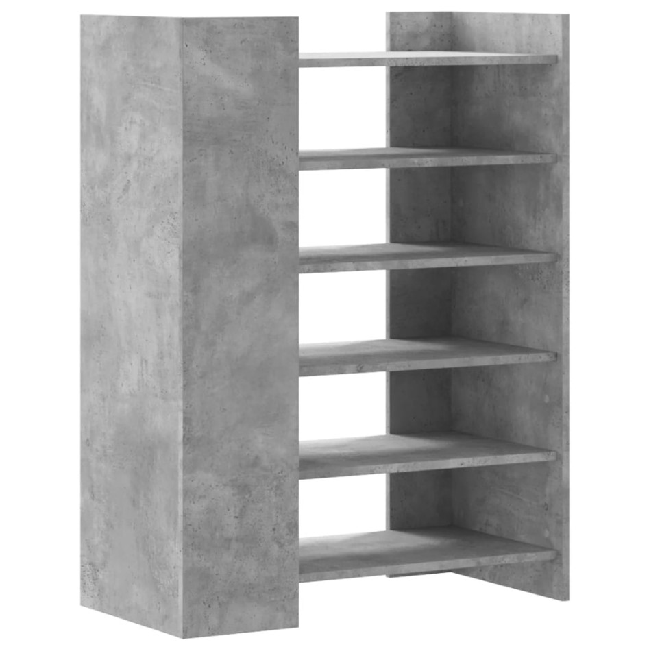 Mueble zapatero madera ingeniería gris hormigón