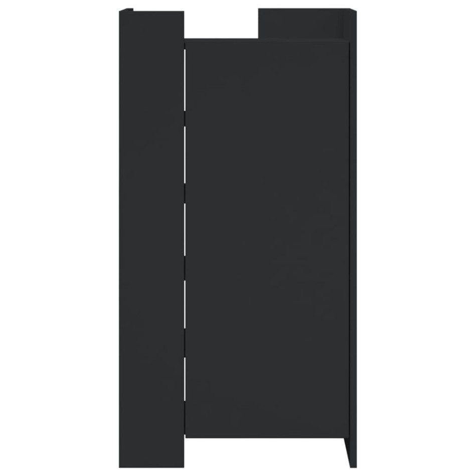 Mueble zapatero madera de ingeniería negro 52x37,5x100