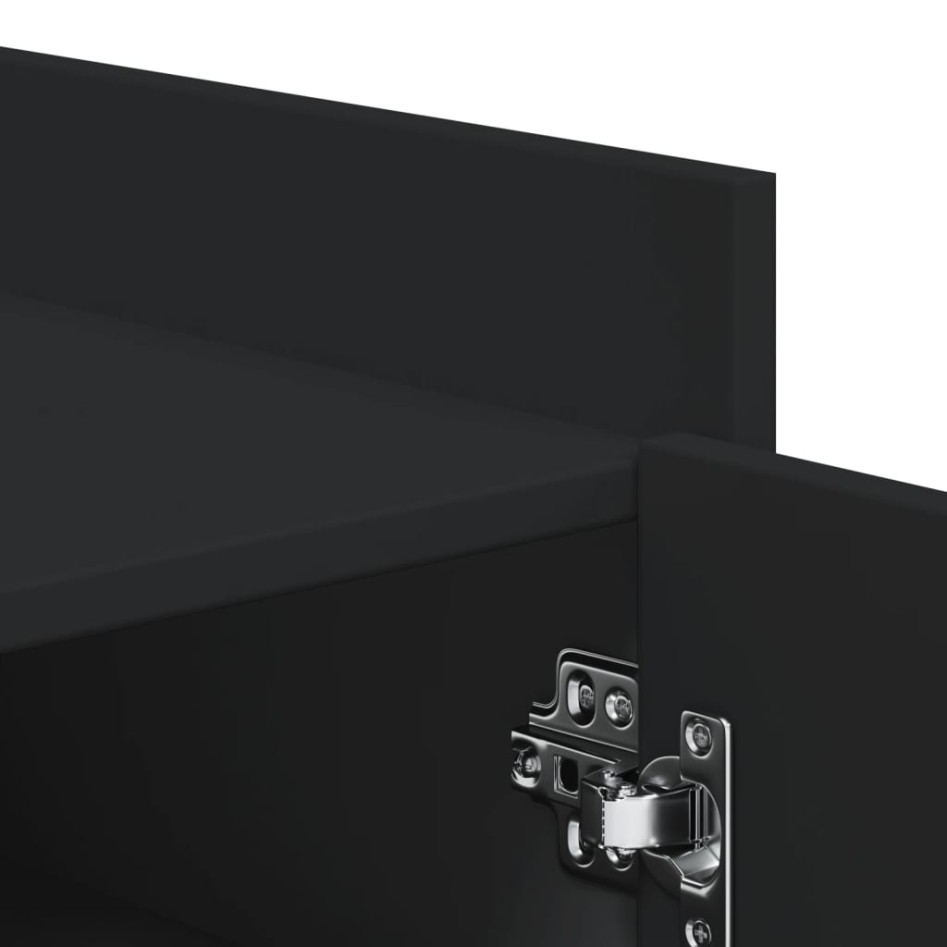 Mueble zapatero madera de ingeniería negro 52x37,5x100