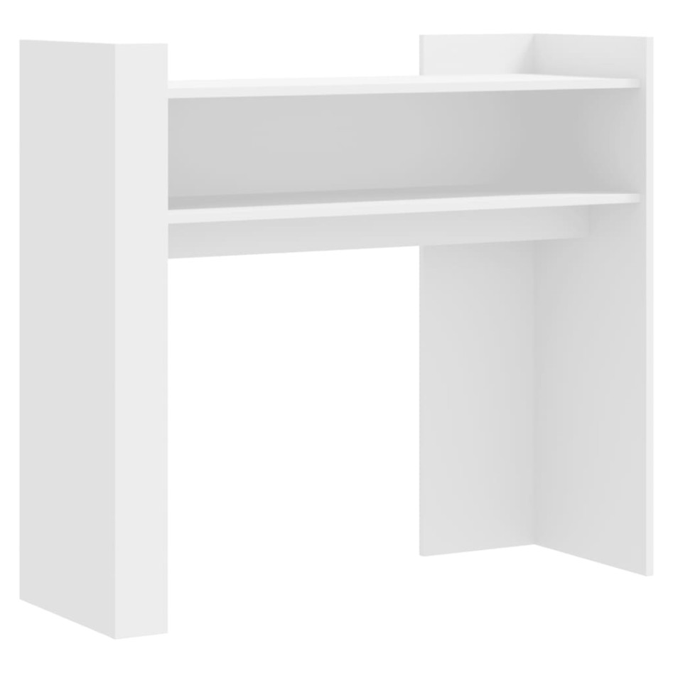 Mesa consola de madera de ingeniería blanca 100x35x90