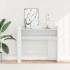 Mesa consola de madera de ingeniería blanca 100x35x90