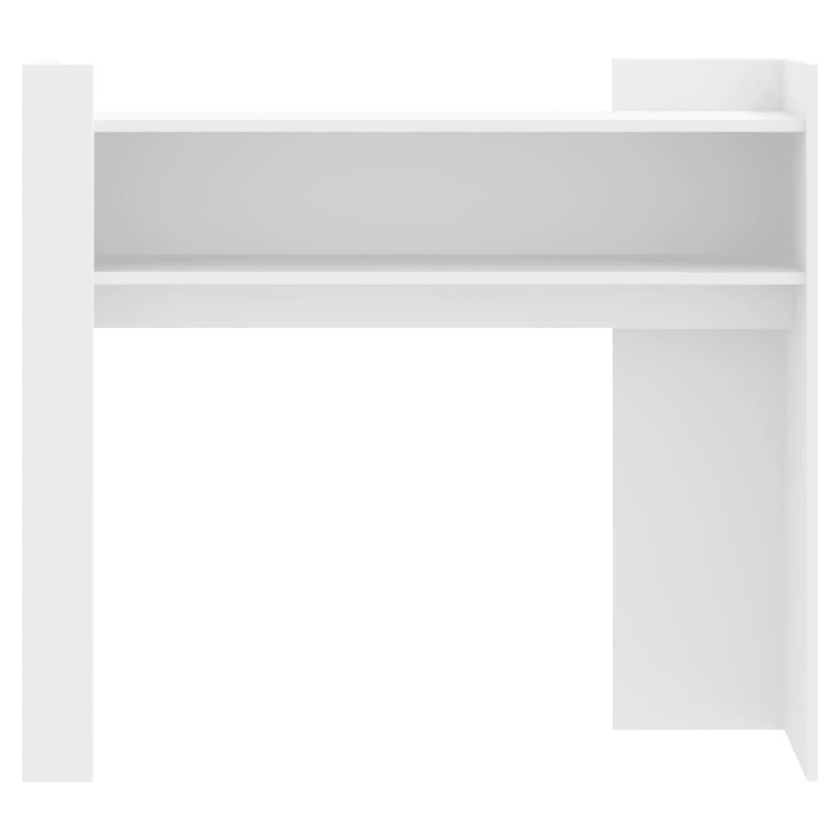 Mesa consola de madera de ingeniería blanca 100x35x90