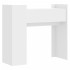 Mesa consola de madera de ingeniería blanca 100x35x90