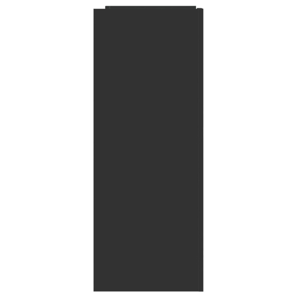 Mesa consola de madera de ingeniería negra 100x35x90