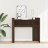 Mesa consola de madera de ingeniería marrón roble 100x35x90