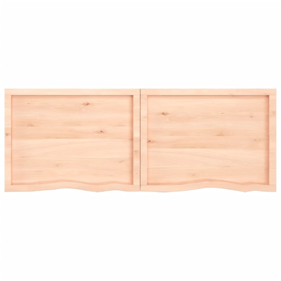 Estante de pared madera maciza roble sin tratar 160x60x(2-4)