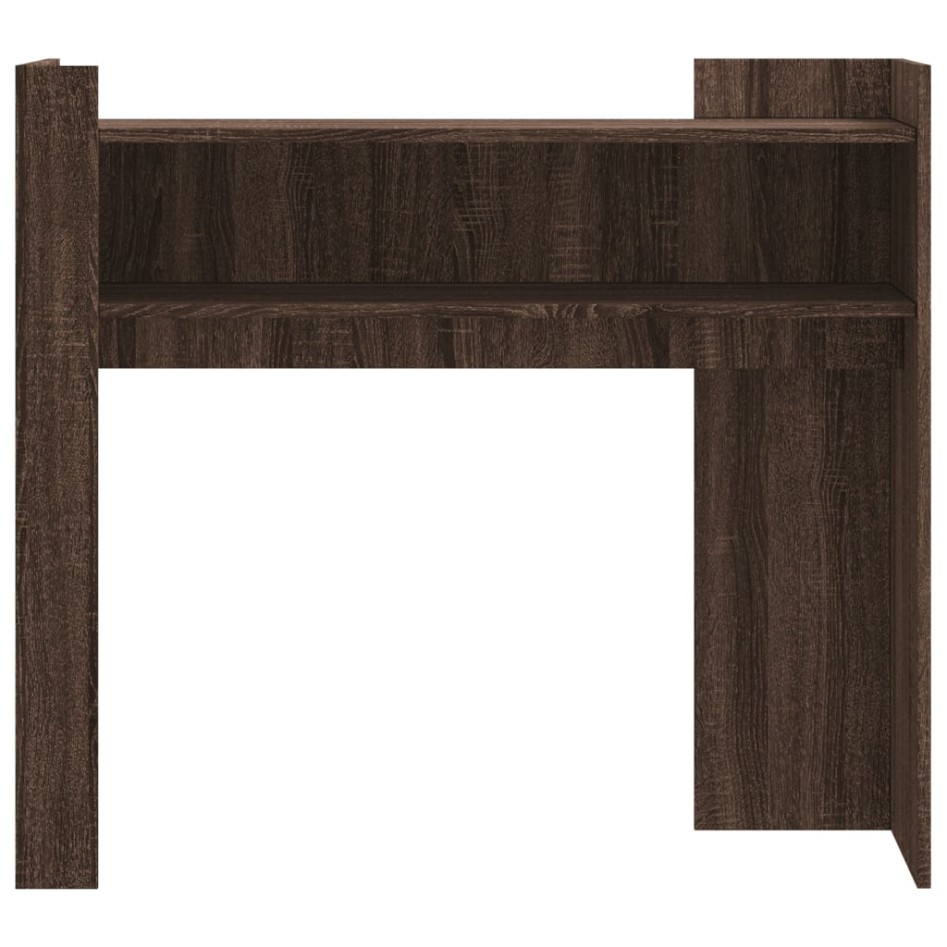 Mesa consola de madera de ingeniería marrón roble 100x35x90