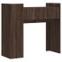 Mesa consola de madera de ingeniería marrón roble 100x35x90