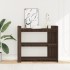 Mesa consola de madera de ingeniería marrón roble 100x35x90