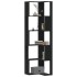 vi Estantería de esquina 5 niveles madera negro 50x50x179