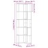 vi Estantería de esquina 5 niveles madera negro 50x50x179