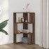 Estantería de esquina 3 niveles madera marrón roble