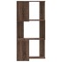 Estantería de esquina 3 niveles madera marrón roble