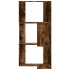 Estantería esquina 3 niveles madera roble ahumado 50x50x102