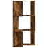 Estantería esquina 3 niveles madera roble ahumado 50x50x102