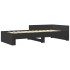 Estructura de cama madera de ingeniería negra 90x190
