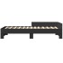 Estructura de cama madera de ingeniería negra 90x190
