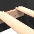 Estructura de cama madera de ingeniería negra 90x190