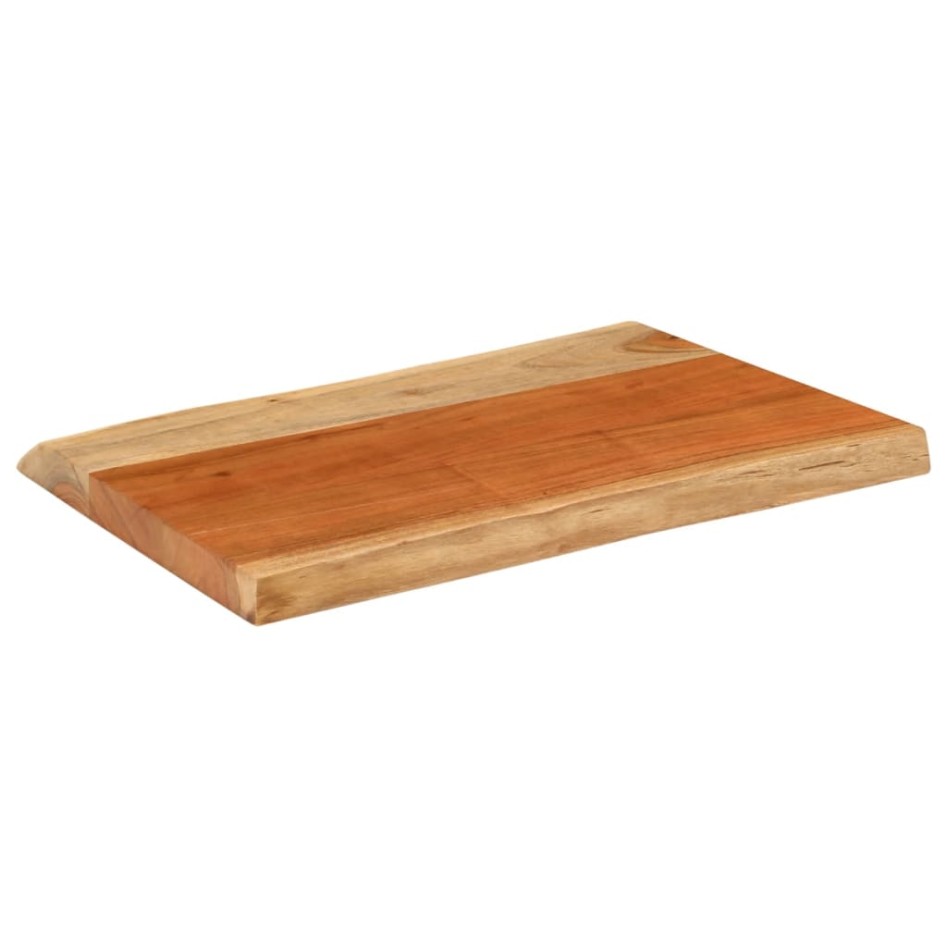 Tablero de mesa rectangular borde natural acacia 60x40x3,8