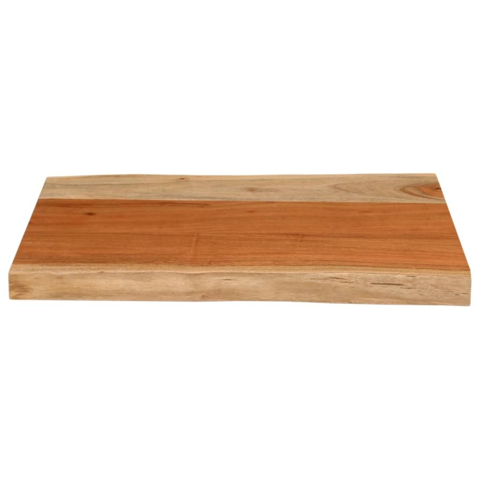Tablero de mesa rectangular borde natural acacia 60x40x3,8