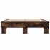 Estructura cama madera ingeniería metal roble ahumado
