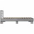 Estructura cama madera ingeniería metal gris Sonoma 90x200