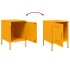 Mesitas de noche 2 uds acero amarillo mostaza 36x39x50,5