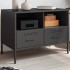 Mueble para TV acero negro 68x39x50,5