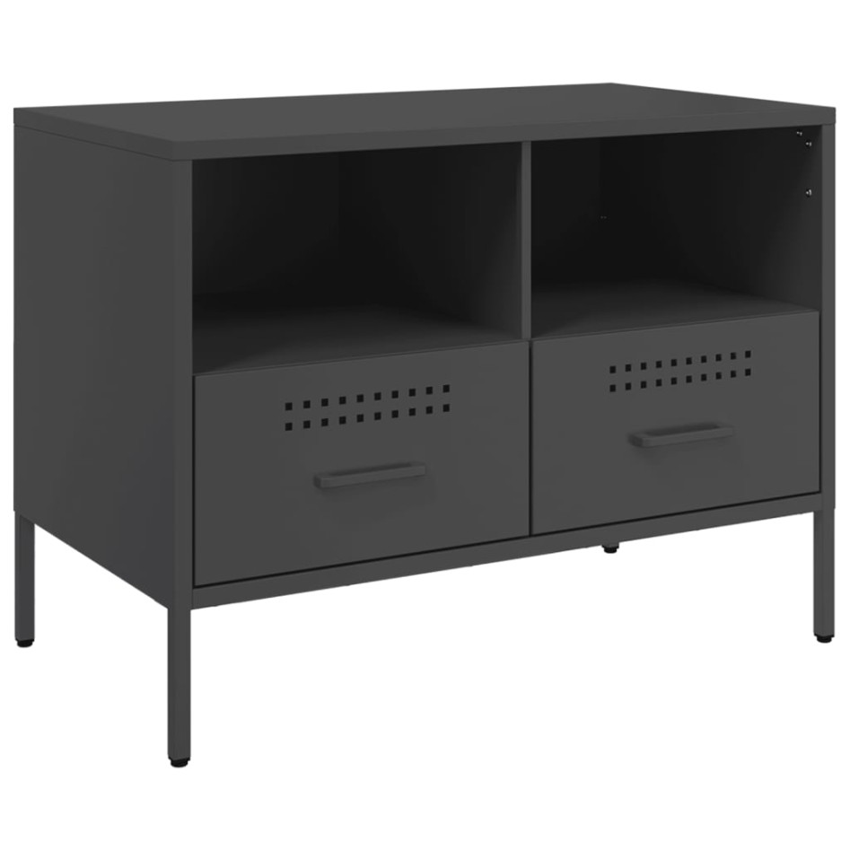 Mueble para TV acero negro 68x39x50,5