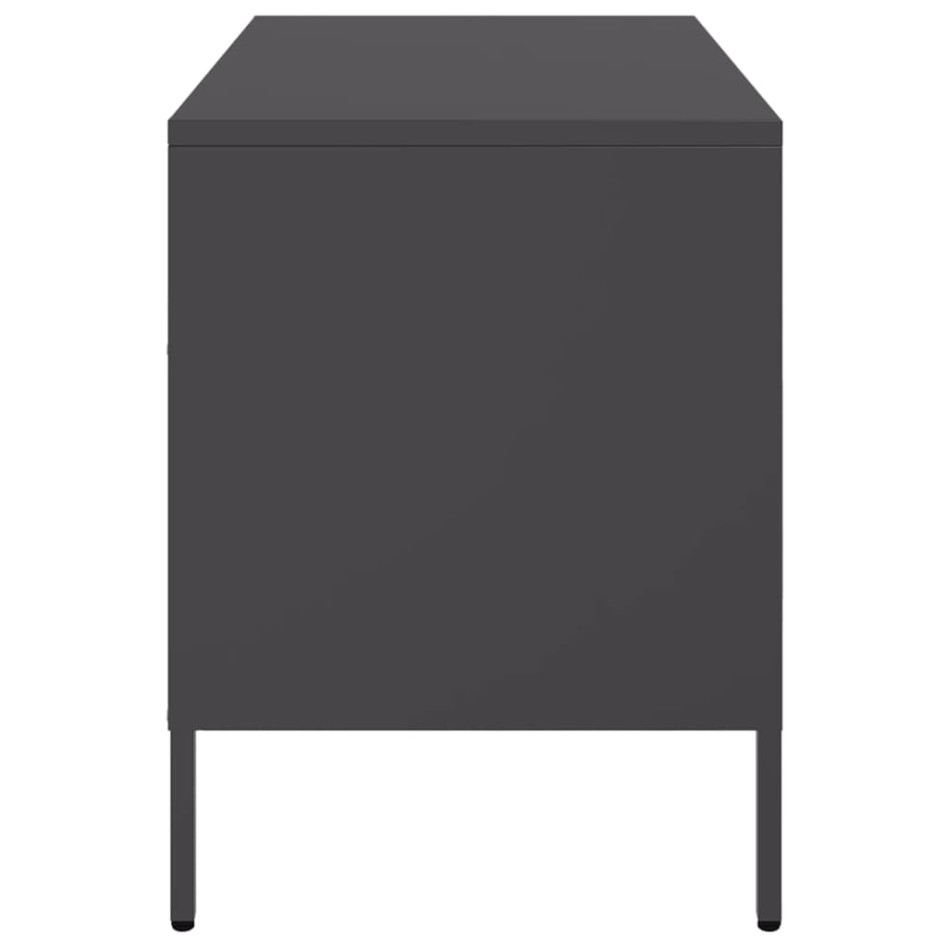 Mueble para TV acero negro 68x39x50,5