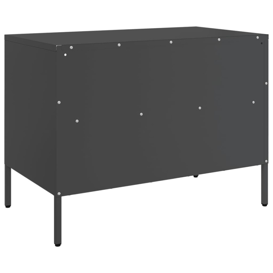 Mueble para TV acero negro 68x39x50,5