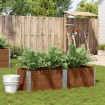 Jardinera de madera maciza de pino marrón 150x50 cm