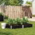 Jardinera de madera maciza de pino negra 150x100