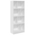 Estantería de madera de ingeniería blanca 57x28,5x141