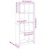 Estantería de madera de ingeniería blanca 57x28,5x141