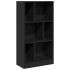Estantería madera de ingeniería negro 57x28,5x107,5